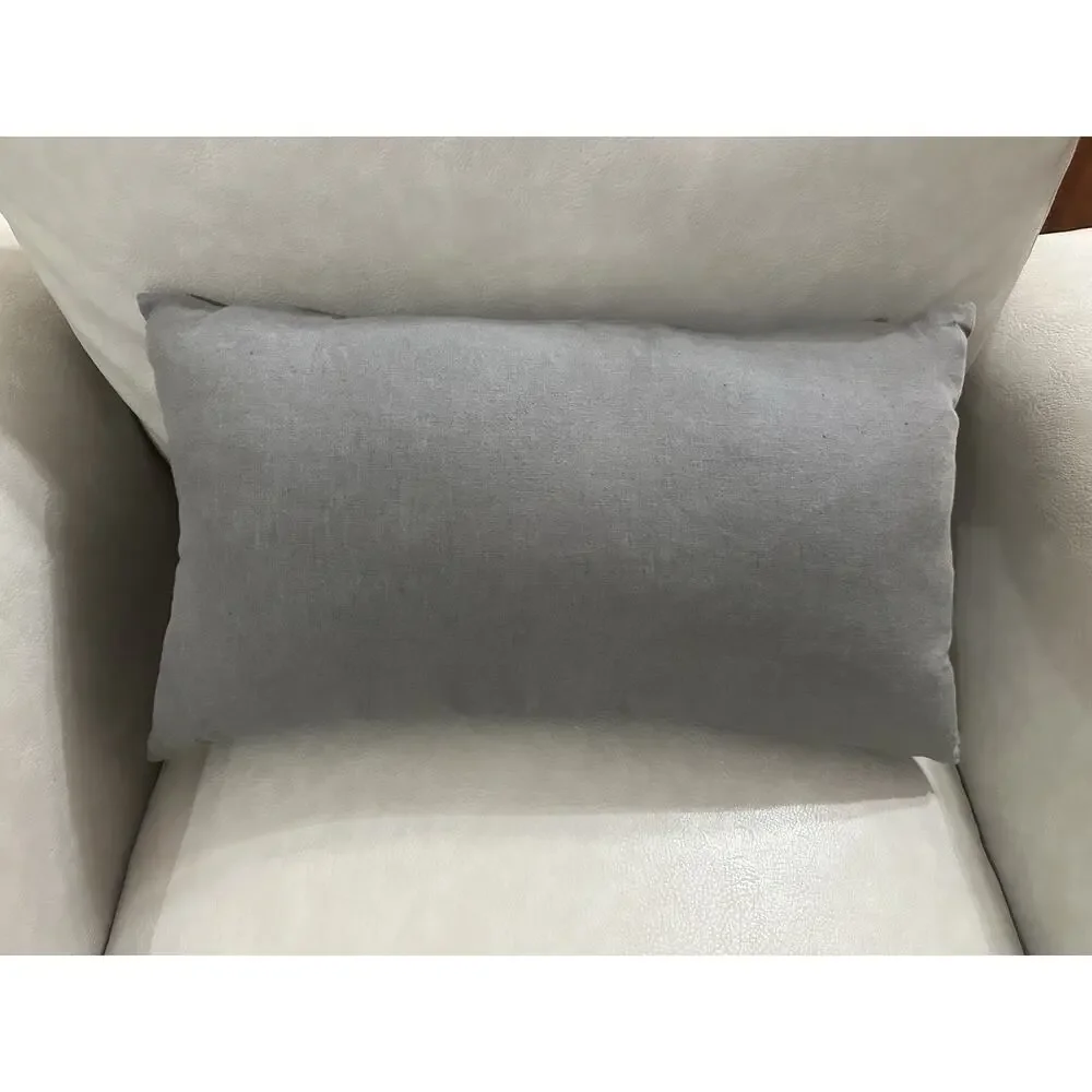 Ballard Designs Gray BelissIma Flax Duck Down Filled Lumbar Pillow 20 X 12